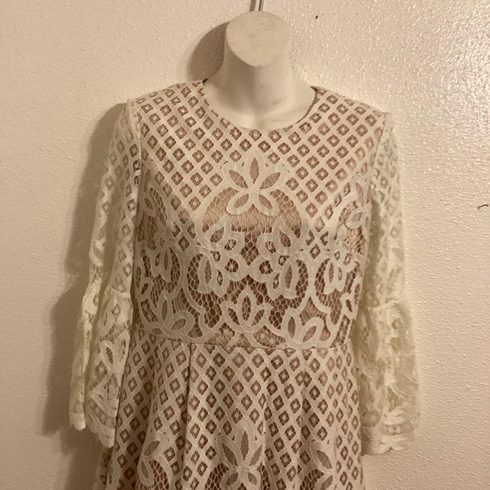 Elegant Lace White Dress